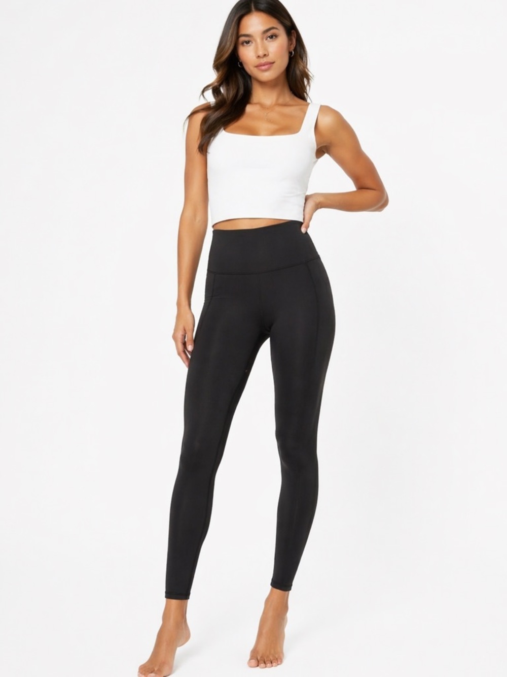 EUC‎ Spanx Size Medium Womens Black High-Waisted Leggings